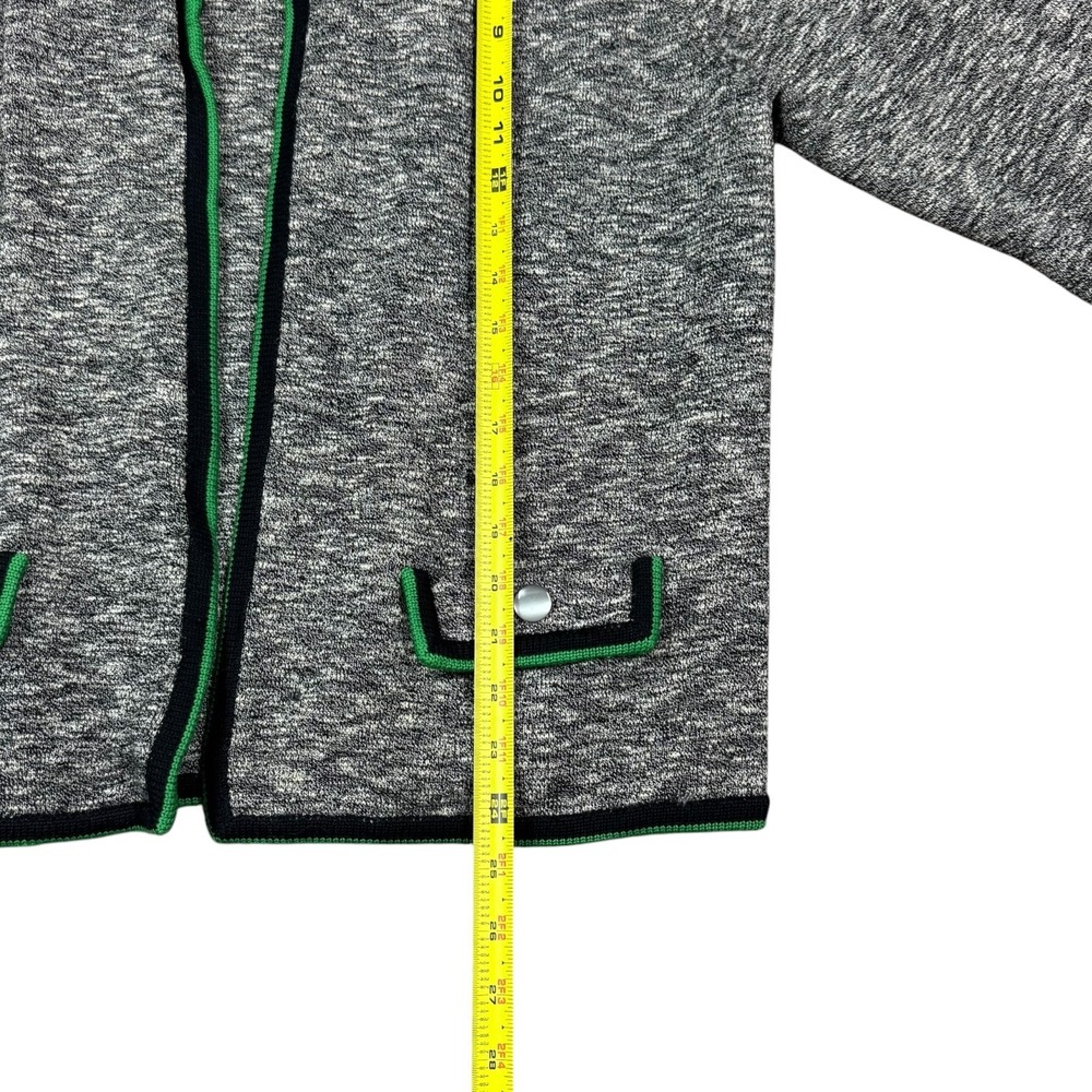 True Vintage Jordan Marsh Co Gray/Green Open Face Sweater Women's L FLAWS - Picture 8 of 9